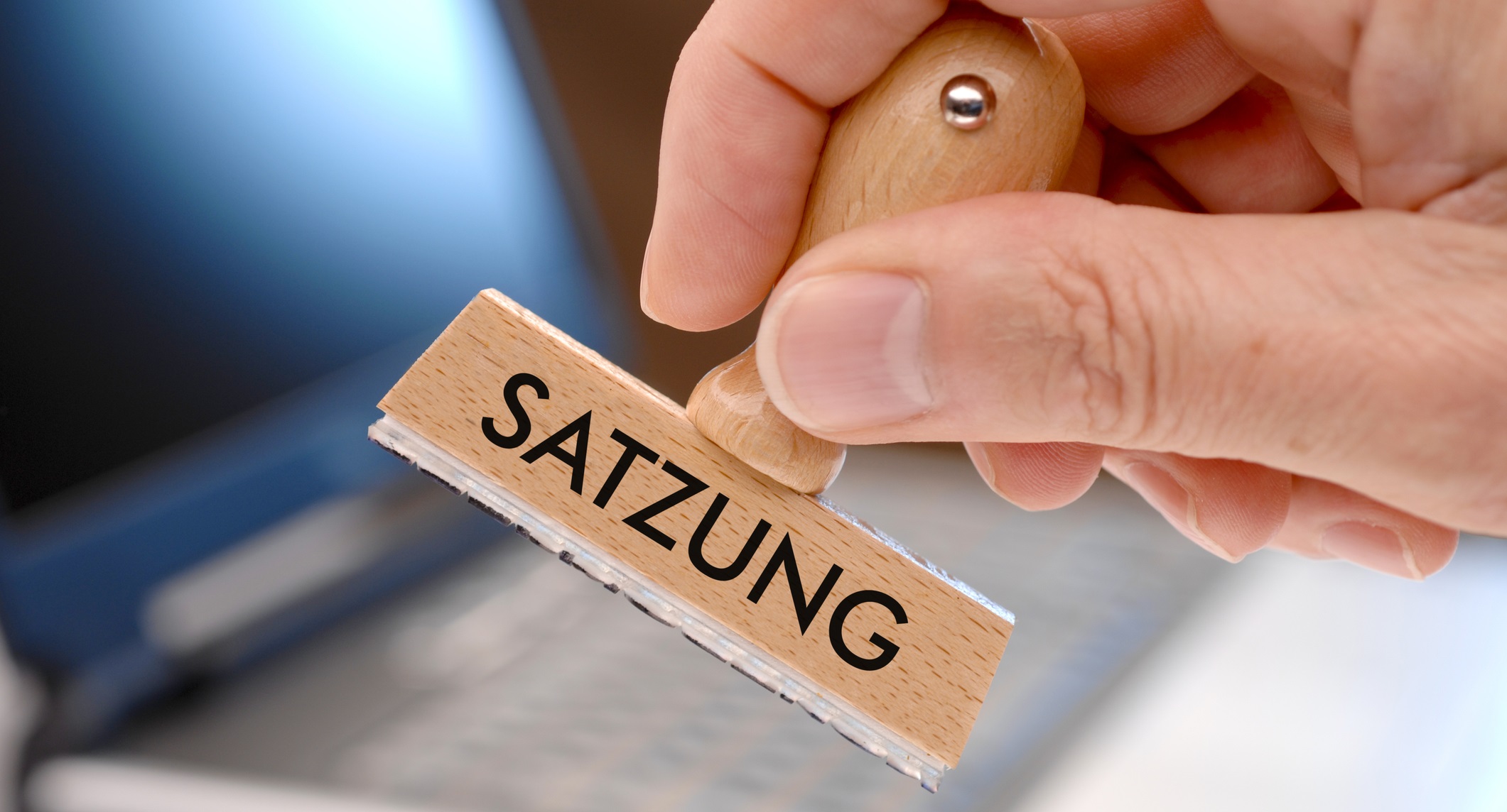 Stempel mit dem Schriftzug Satzung